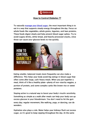 Master Your Health: Proven Strategies to Control Diabetes