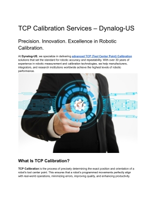 TCP Calibration Services – Dynalog-US