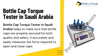 Bottle Cap Torque Tester in Saudi Arabia
