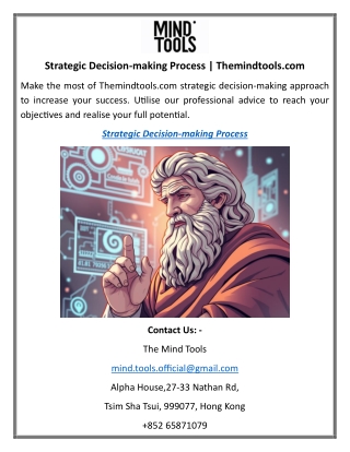 strategic decision making process themindtools com