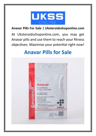 Anavar Pills For Sale  Uksteroidsshoponline.com