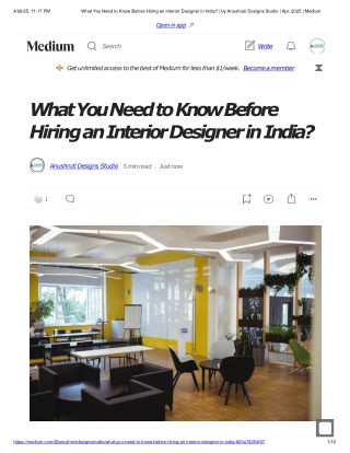 What You Need to Know Before Hiring an Interior Designer in India_ _ by Anushruti Designs Studio _ Apr, 2025 _ Medium