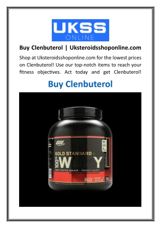 Buy Clenbuterol  Uksteroidsshoponline.com