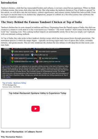 The Story Behind the Famous Tandoori Chicken at Top of India