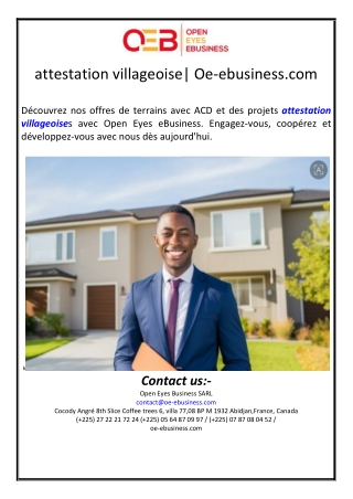 attestation villageoise| Oe-ebusiness.com