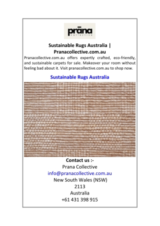 Sustainable Rugs Australia | Pranacollective.com.au