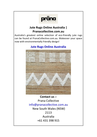 Jute Rugs Online Australia | Pranacollective.com.au