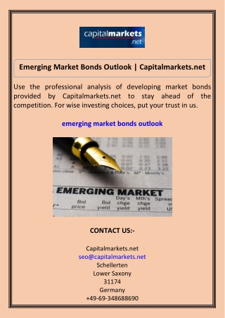 Emerging Market Bonds Outlook Capitalmarkets.net