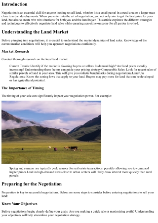 The Art of Negotiation: Closing Deals When You Sell Land