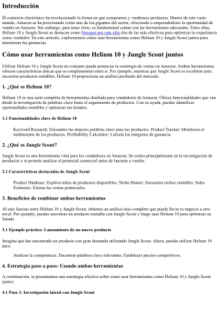 Cómo usar herramientas como Helium 10 y Jungle Scout juntos