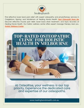 find effective lower back pain relief with expert