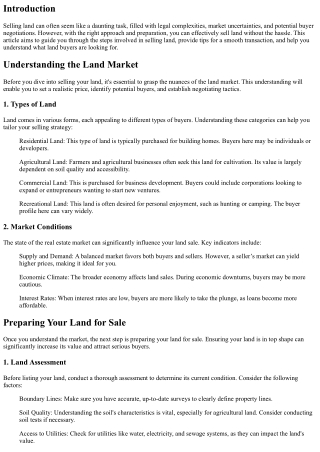 Sell Land Without the Hassle: Tips for a Smooth Transaction with Land Buyers