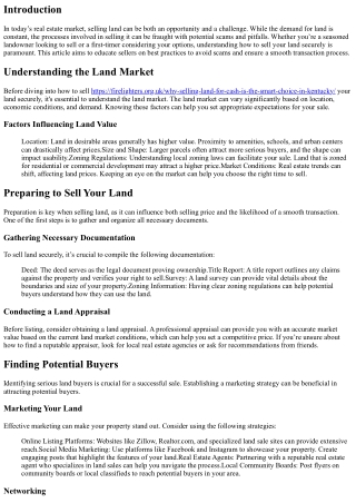 Sell Land Securely: How to Avoid Scams