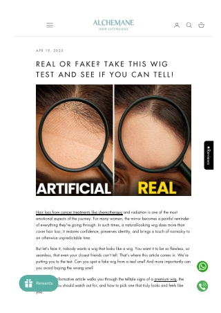 Real or Fake? Take This Wig Test and See If You Can Tell!