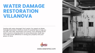 Water Damage Restoration Villanova