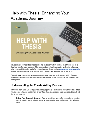 Help with Thesis_ Enhancing Your Academic Journey