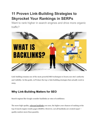 11 Proven Link-Building Strategies to Skyrocket Your Rankings in SERPs
