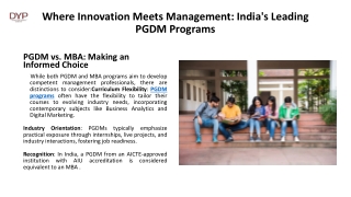 where innovation meets management india s leading pgdm programs