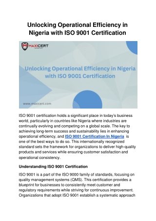 unlocking operational efficiency in nigeria with