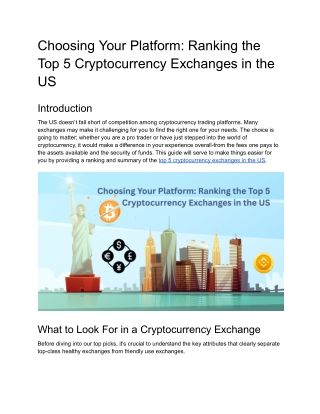 Choosing Your Platform_ Ranking the Top 5 Cryptocurrency Exchanges in the US