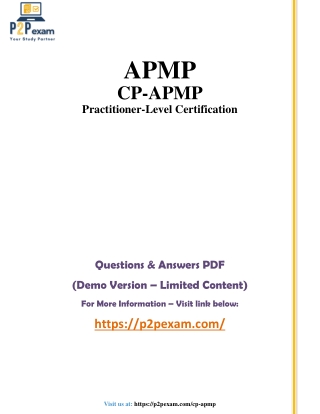 CP-APMP Questions and Answers pdf dumps