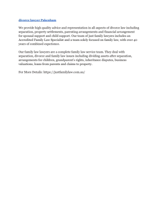 divorce lawyer Pakenham_ australia