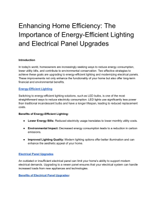 enhancing home efficiency the importance