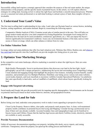 Top Strategies for Selling Land to the Right Buyer