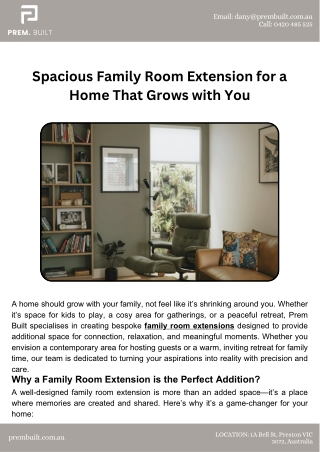 Spacious Family Room Extension for a Home That Grows with You