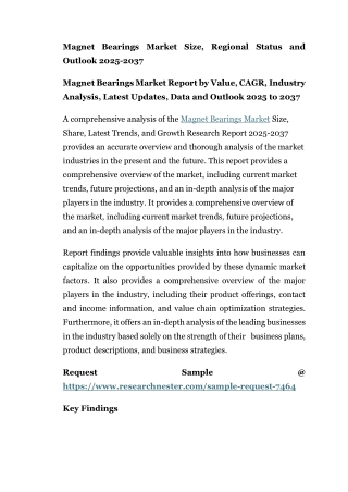 Magnet Bearings Market Size