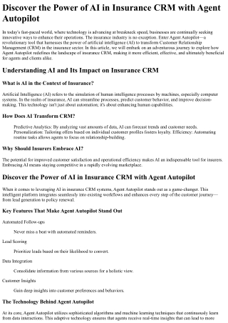 discover the power of ai in insurance crm with