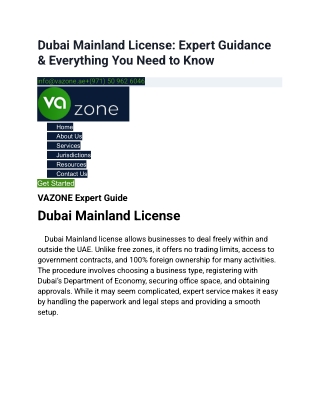 Dubai Mainland License_ Expert Guidance & Everything You Need to Know
