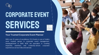 Seamless Event Planning with Best Corporate Event Planner – CYJ Events