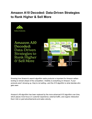 amazon a10 decoded data driven strategies to rank