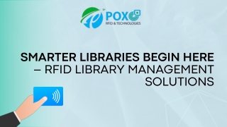 smarter libraries begin here rfid library