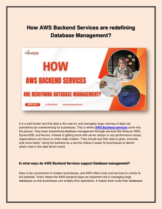 How AWS Backend Services are redefining Database Management