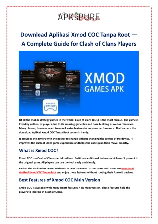 Download Aplikasi Xmod COC Tanpa Root — A Complete Guide for Clash of Clans Play
