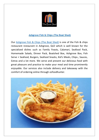 Ashgrove Fish & Chips (The Boat Shed)