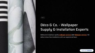 Wallpaper and installation