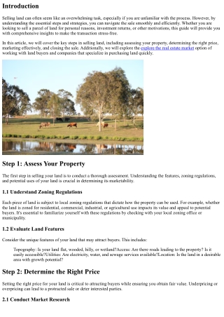 Selling Land 101: Essential Steps for a Stress-Free Transaction