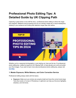 10 Expert Photo Editing Tips You Need to Know in 2024