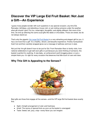 Discover the VIP Large Eid Fruit Basket_ Not Just a Gift—An Experience