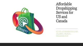 Affordable Dropshipping Services for US and Canada