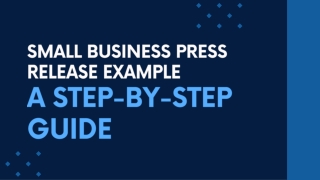 Small Business Press Release Example A Step-by-Step Guide