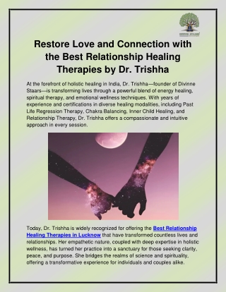 Best Relationship Healing Therapies in Lucknow