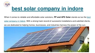 best solar company in indore
