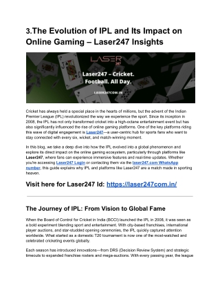 Laser247 – Where Every Match Matters
