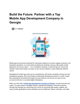 Build the Future_ Partner with a Top Mobile App Development Company in Georgia