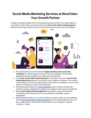 Social Media Marketing Services at NovaTales_ Your Growth Partner
