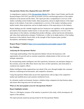 Glycoproteins Market